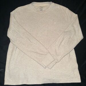 American Eagle Outfitters Soft Cream Waffle Knit Top